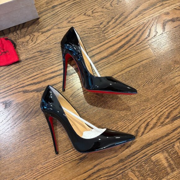 Christian Louboutin NIB So Kate 120mm black patent leather pumps - Picture 3 of 8